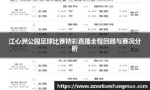 江心洲公园足球比赛精彩直播全程回顾与赛况分析