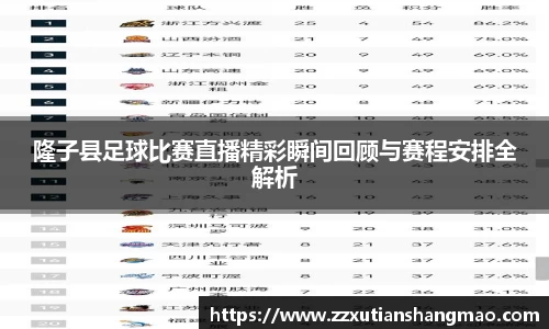 隆子县足球比赛直播精彩瞬间回顾与赛程安排全解析